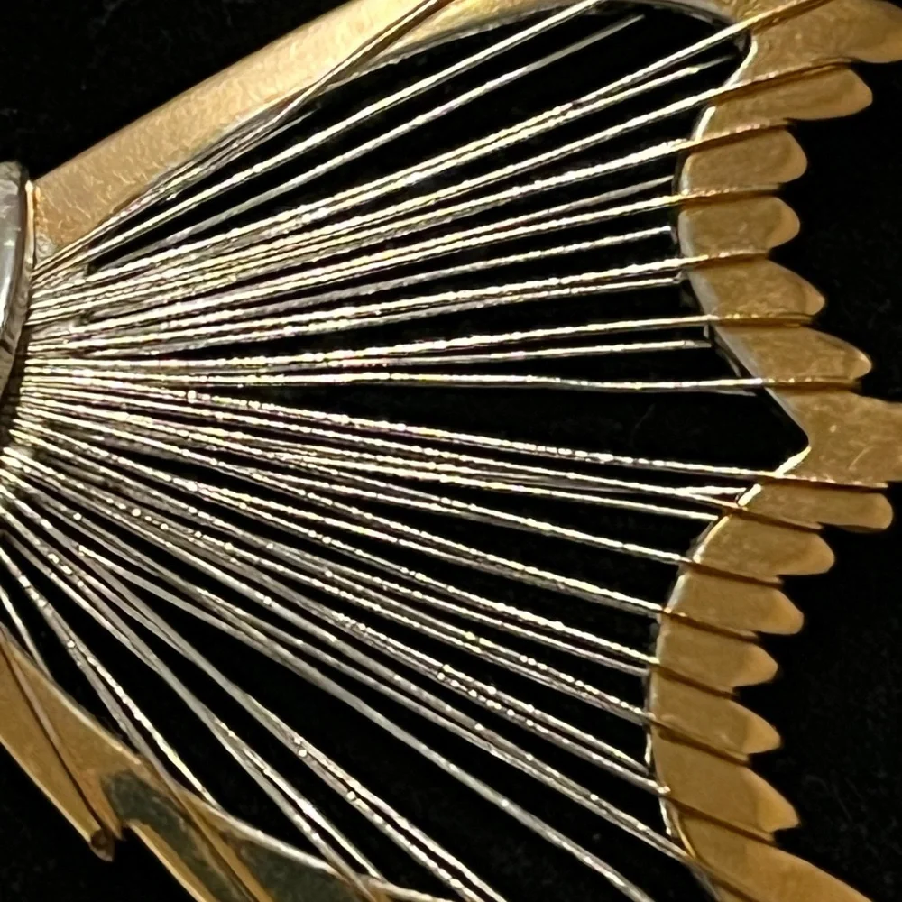 Elegant BEST Silver and Gold Fish Pendant